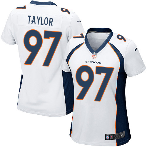 Women's Game Phil Taylor Nike Jersey White Road - #97 NFL Denver Broncos